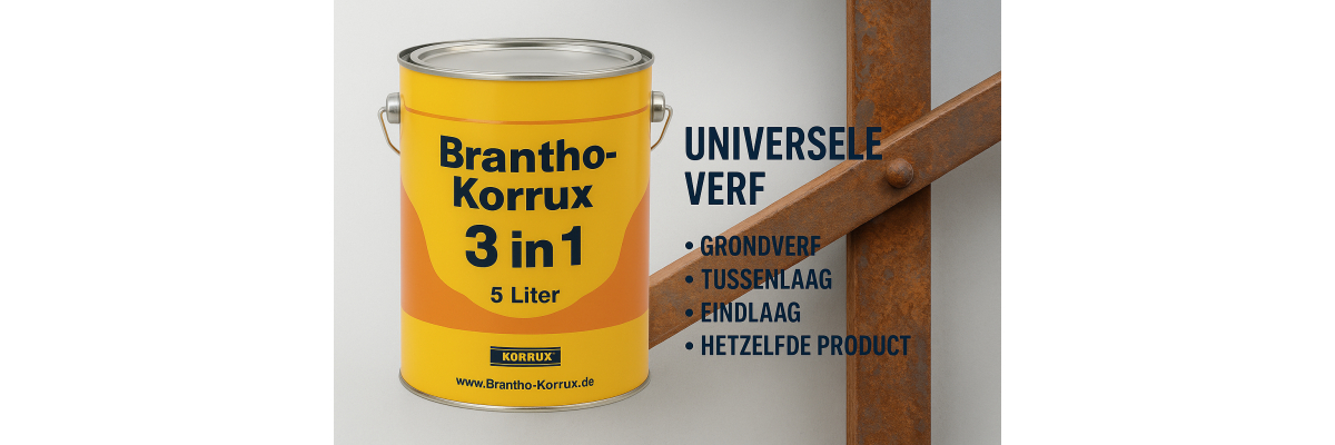 Brantho Korrux &quot;3 in 1&quot; 5 Liter: De veelzijdige roestbescherming - Brantho Korrux 3 in 1 5L kopen – Grondverf, tussenlaag &amp; eindlaag in één | Duurzame roestwerende verf
