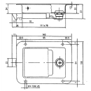 Maniglia serratura a piastra 140 x 108 x 38 mm completa...