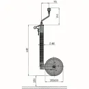 ALKO steunwiel 300 kg massief rubberen wiel 200x50 stalen...