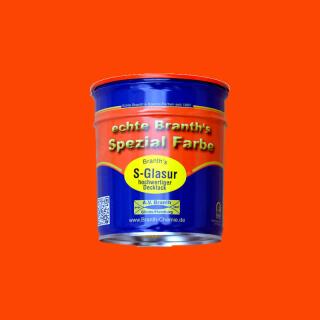 Branths S-Glaze (langzaam drogend) kan 0,75 l zuiver oranje RAL 2004 bevatten