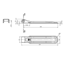 Boordscharnierplaat 270 mm verzinkt