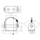 Lugs + bouten met veerklem Ø 12 mm