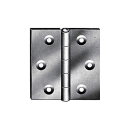 Door hinge, stainless steel, length 25/25 mm