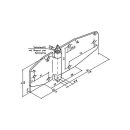 Bisagra para puerta de acero inoxidable 65 x 118 x 73 x 3 mm