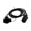 Extension cable 7-pin, with 1 m cable, plug + coupling...