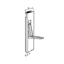 Boordzijsloten met aanslag, geanodiseerd aluminium 400 mm hoog, rechts