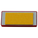 Riflettore rosso, 69 x 31,5 mm, con pellicola adesiva