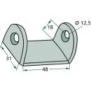Scharnierbeugel, materiaal: verzinkt