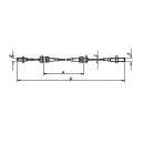 AL-KO Bowdenkabels voor afneembaar + in hoogte verstelbaar AE HL 700 mm / GL 960 mm, C 6 mm, E M12 rechts, D M12 links