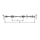 AL-KO Bowdenkabels voor afneembaar + in hoogte verstelbaar AE HL 460 mm / GL 710 mm, C 8 mm, E M12 rechts, D M12 links