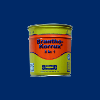 Brantho Korrux "3 in 1" 0,75 liter blik ultramarijnblauw RAL 5002