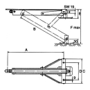 Gegalvaniseerde roterende steunen, draagvermogen 300 kg