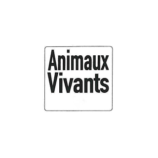 Zelfklevend etiket 400 x 380 mm "Animaux vivants"