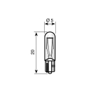 Glasfodlampe NARVA 12V 1,2W fod W2x4.6d