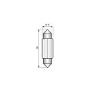 Prise Festoon NARVA 12V 5W SV 8.5-8 / 11 x 36 mm