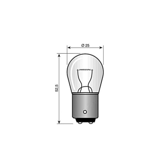 Gele gloeilamp HD 24V 21W