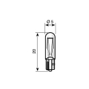 Glühlampe Osram 12V 1,2W Sockel W2x4,6d