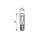 Pære Osram 12V 2W stikkontakt 2x4.6d