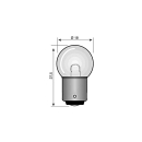 Lampadina Osram 12V 10W base BA15s