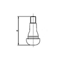 PKW-Felgenventil Gummi, Ø 11,3mm Bauhöhe 42,5mm