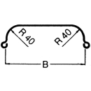 Double axle mudguard profile 40