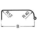 Enkele as spatbord profiel 12/40 B240 R480 L1570 S960 H510