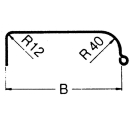 Profilo parafango monoasse 12/40 quadro