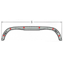 AL-KO dubbelassig spatbord profiel 12/40 B220 S1477 H349
