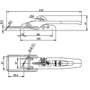 SPP - zamek mimosrodowy, ZB-01, 210 mm, uchwyt okragly,...