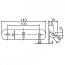 SPP - toonbankhouder, Z-03, 140 mm, verzinkt