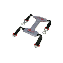 Lashing strap motorcycle rear wheel attachment