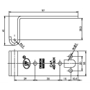 SPP - toonbankhouder, Z-07, 97 mm, verzinkt