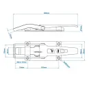 SPP - tongvergrendeling, ZB-09A, 267 mm, vlakke beugel, gegalvaniseerd