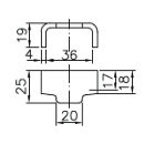 SPP - modholder, Z-09, 44 mm, til svejsning, galvaniseret