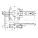 Exzenterverschluss, Sicherung, 265 mm, langen Griff...