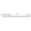 Sjorrail aluminium op maat gezaagd, geboord 610 x 30 x 11