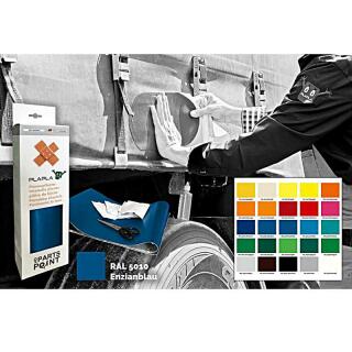 Zelfklevende zeildoekpleister 0,20 x 0,30 m blauw RAL 5002