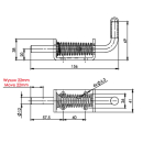 SPP - veergrendelvergrendeling, ZB-08, 155 mm, verzinkt