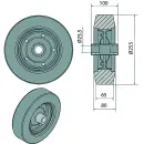 AL-KO reservewiel steunwiel 1224013250 x 80 as Ø 25mm