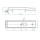 Counterholder tension lock cranked, galv.