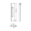 Boordzijsloten met aanslag, rechts geanodiseerd aluminium 400 mm