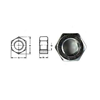 Zeskantmoer DIN 934 verzinkt M20