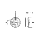 Rotating roof fan, plastic, Ø 250 mm