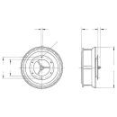 Draaibare dakventilator, kunststof, Ø 250 mm