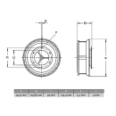 Draaibare dakventilator, kunststof, Ø 250 mm