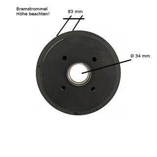 Remtrommel passend voor Knott 200 x 50, RA: 100 x 4 gaats, type 20-2425/1