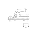 Timone Winterhoff WW 8 D 45 fino a 800 kg 45 mm quadrato