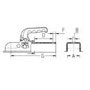 Knott K 7.5 version L drawbar, angular 60 mm