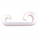 Crochet double Expander, blanc, plastique