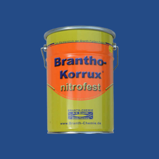 Brantho Korrux "nitrofest" 5 liter blik briljantblauw / middenblauw RAL 5007